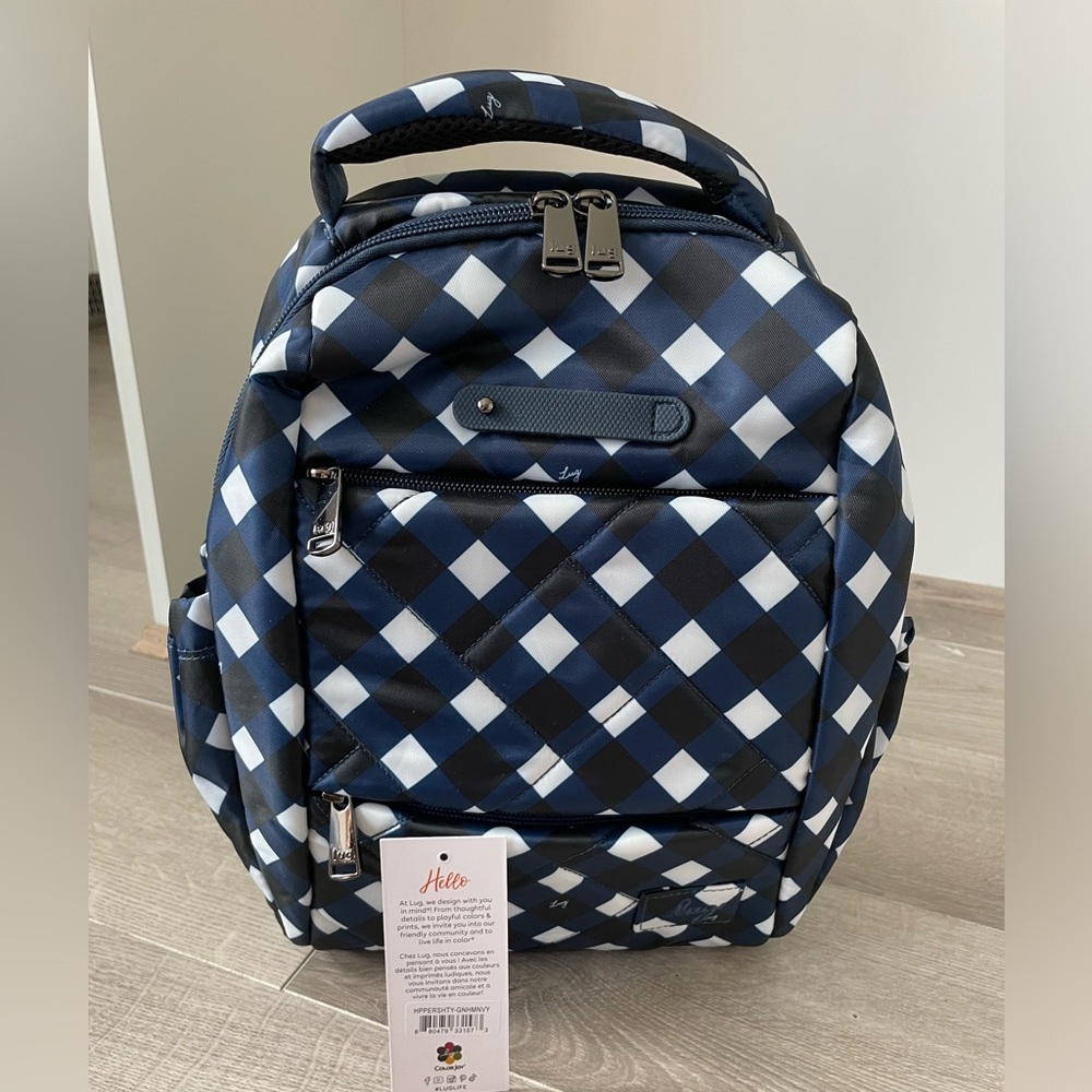 Lug Hopper Shorty in gingham navy